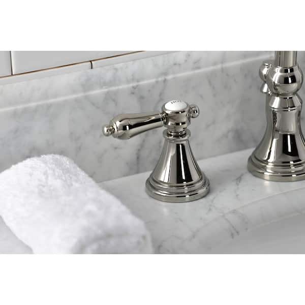 Heirloom 8 in. Widespread 2-Handle Bathroom Faucet in Polished Nickel