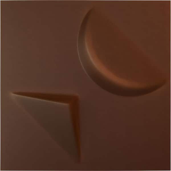 Ekena Millwork 11 7/8 in. x 11 7/8 in. Apollo EnduraWall Decorative 3D Wall Panel, Aged Metallic Rust (12-Pack for 11.76 Sq. Ft.)