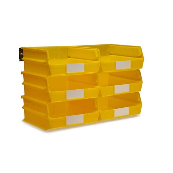 Triton Products 14.5 in. H x 22 in. W x 10.875 in. D Yellow Plastic 6-Cube Organizer