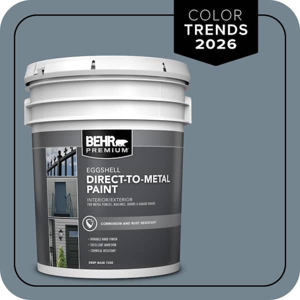 5 gal. #N480-5 Adirondack Blue Eggshell Direct to Metal Interior/Exterior Paint