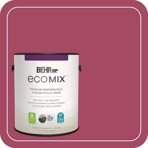 What Color Are Raspberry BEHR ECOMIX 1 gal. #120D-5 Glazed Raspberry Eggshell Enamel Plant-Based ...