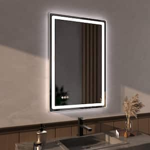 Niveous 24 in. W x 36 in. H Rectangular Frameless LED Wall Bathroom Vanity Mirror