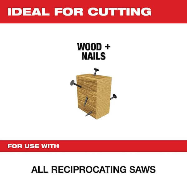12 in. 5 TPI Flush Cut Sawzall Reciprocating Saw Blade