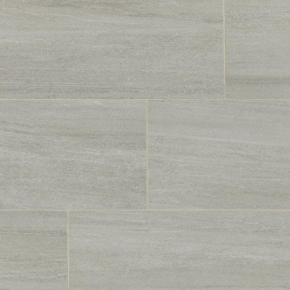 Nova Falls Gray 12 in. x 24 in. Porcelain Stone Look Floor and Wall Tile (3