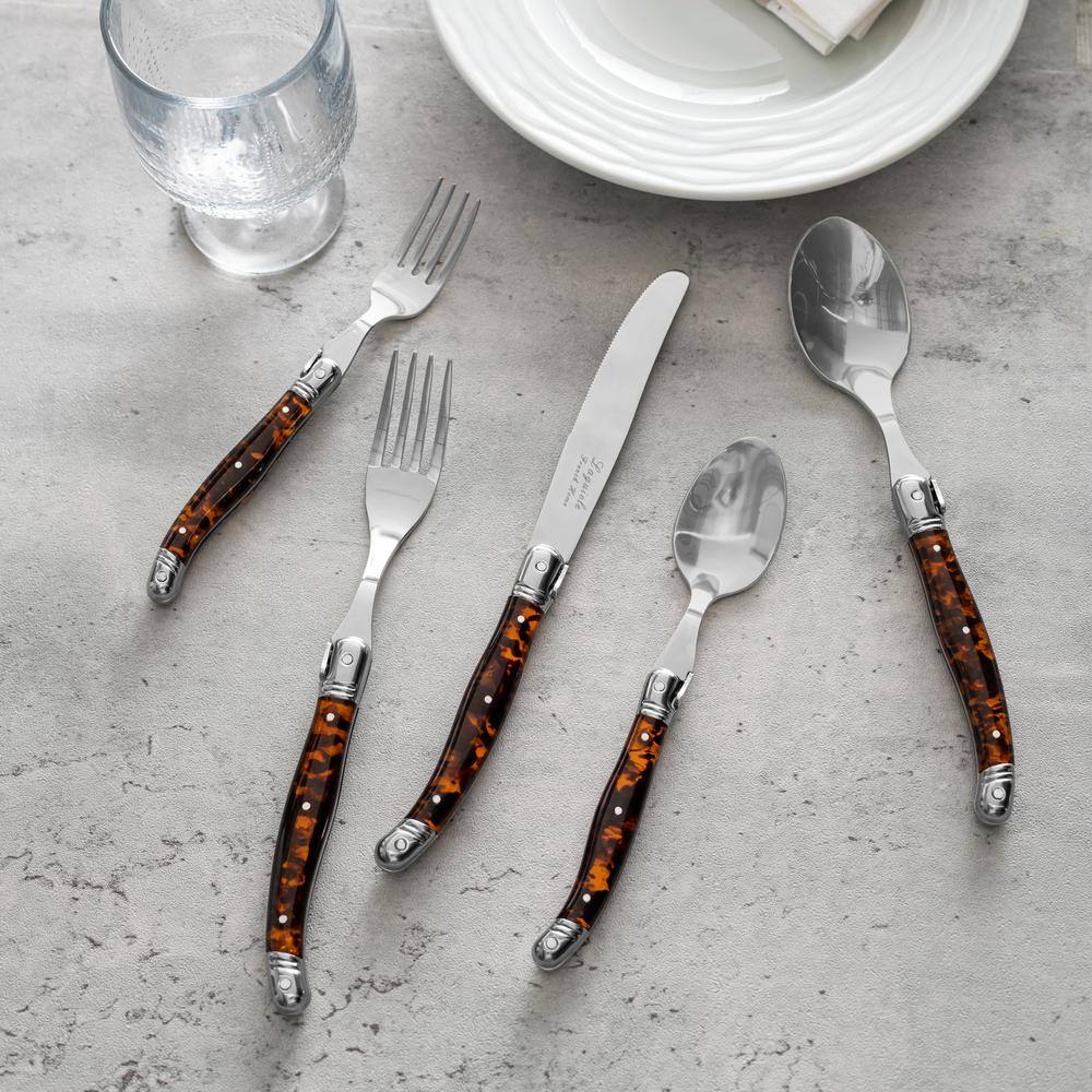 French Home French Home Laguiole Connoisseur 20-Piece 18/10 Stainless-Steel Flatware Set With Handles (Set of 20)