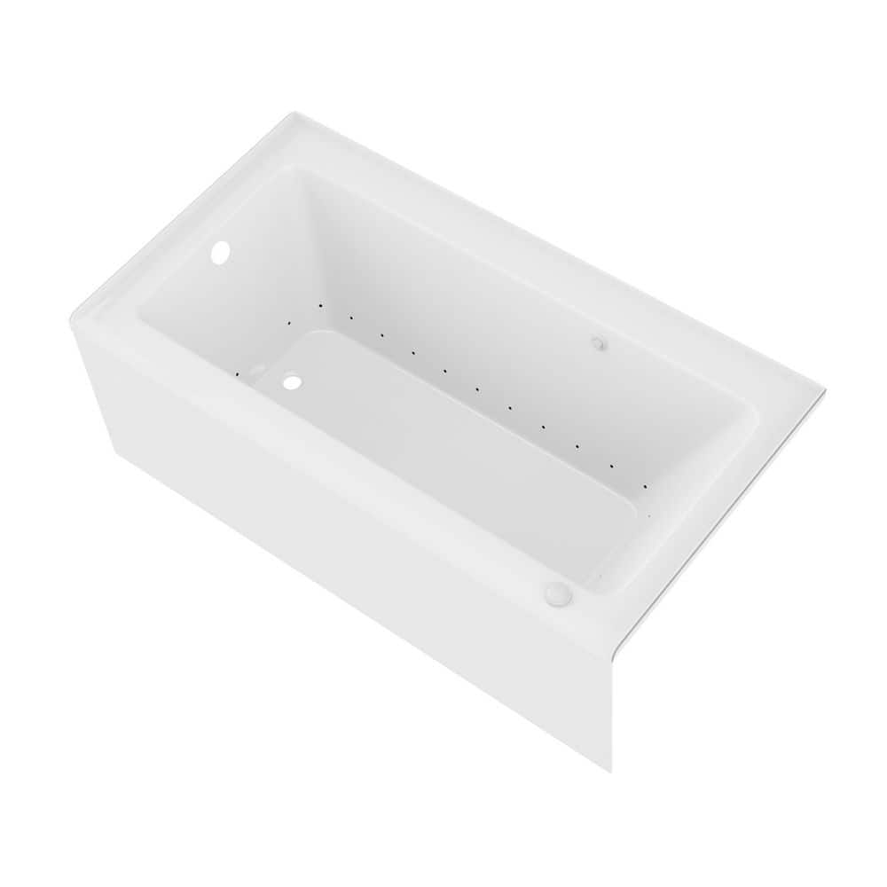 DTHDX 60 in. x 30 in. Rectangular Air Bathtub with Left Drain in White with Aromatherapy, Raised Push Buttons, Blower price history on PriceWatchPro