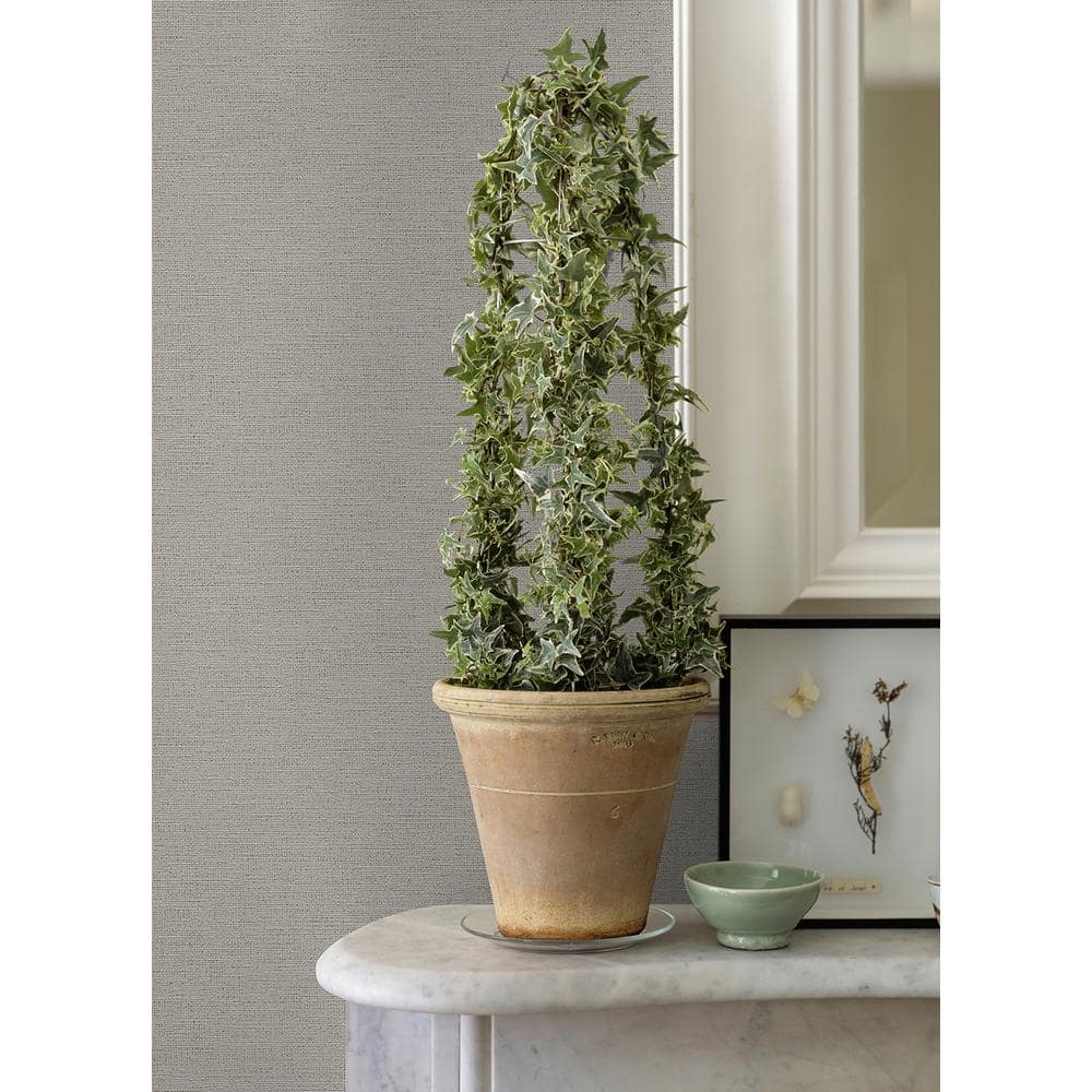 Grey Distressed Vinyl Non-Pasted Washable Wallpaper