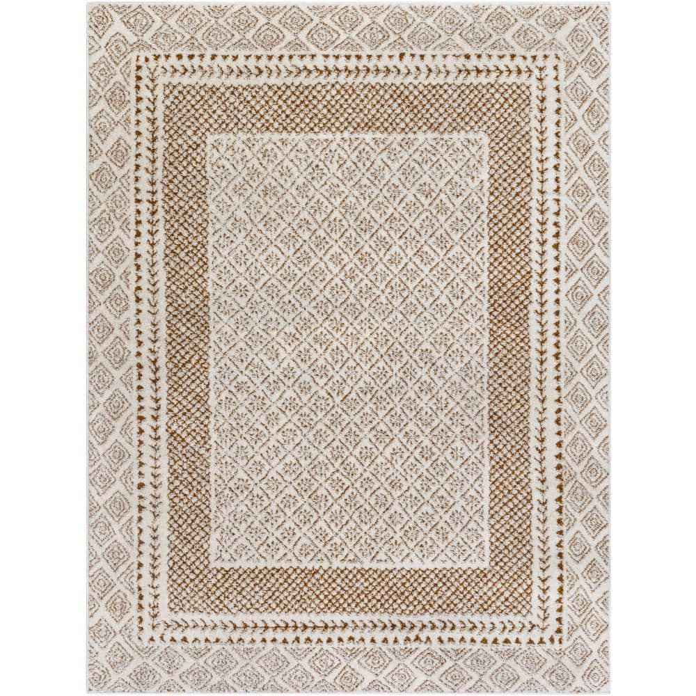 Freud Burnt Orange Border 3 ft. x 7 ft. Indoor Runner Area Rug price history on PriceWatchPro