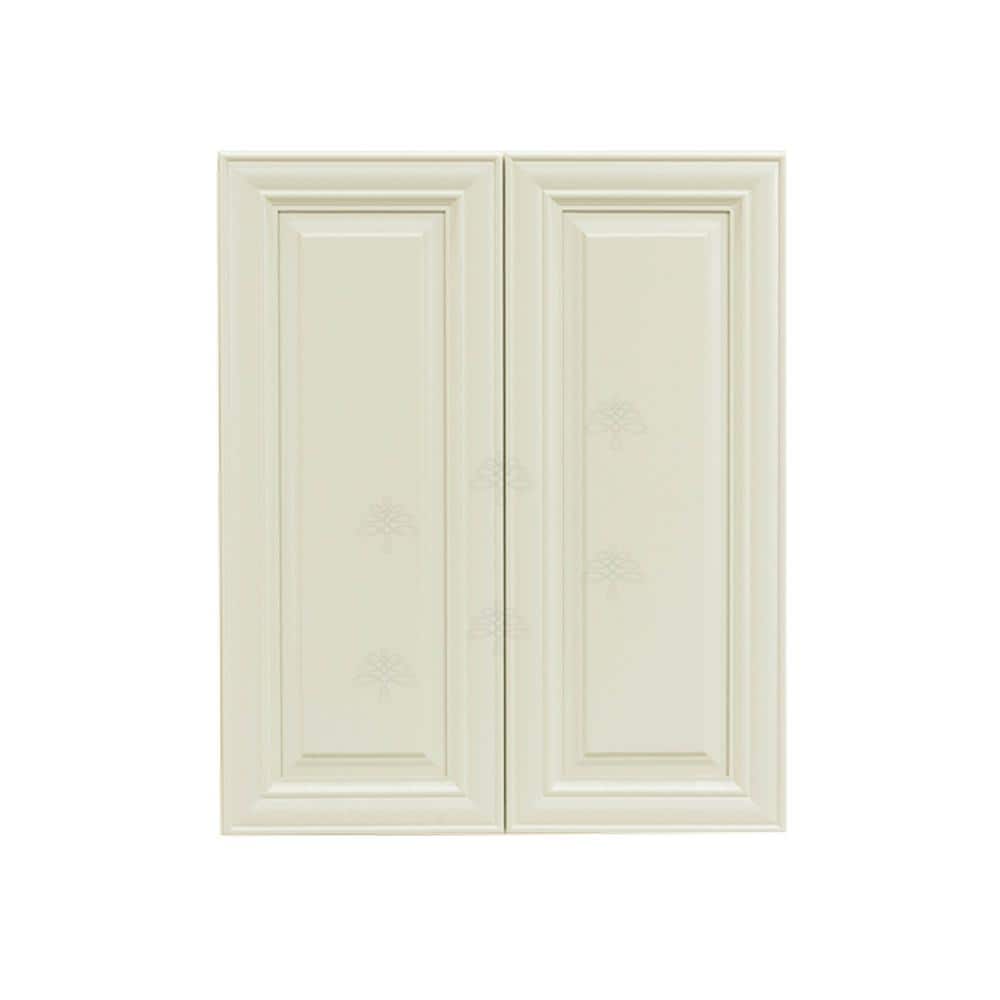 Princeton Assembled 36 in. x 36 in. x 12 in. 2-Door Wall Cabinet with 2-Shelves in Off-White price history on PriceWatchPro