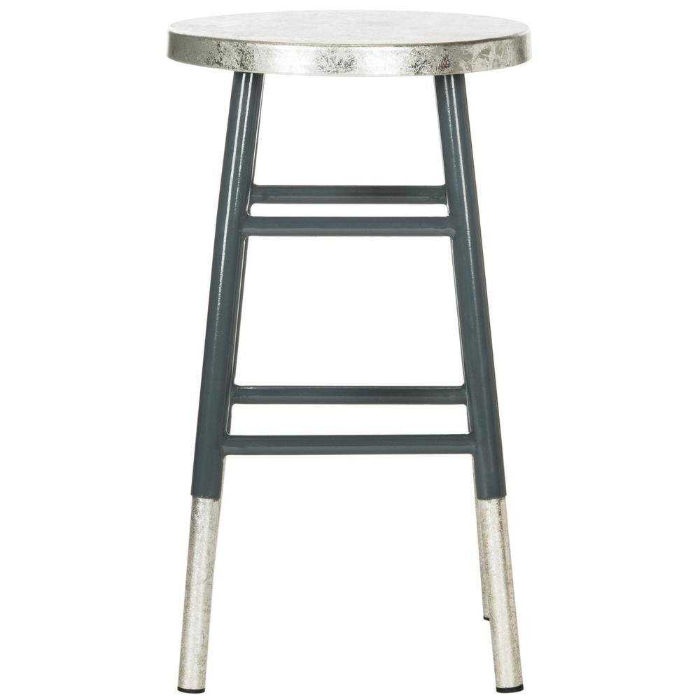 Transitional Gray Iron 24" Backless Counter Stool