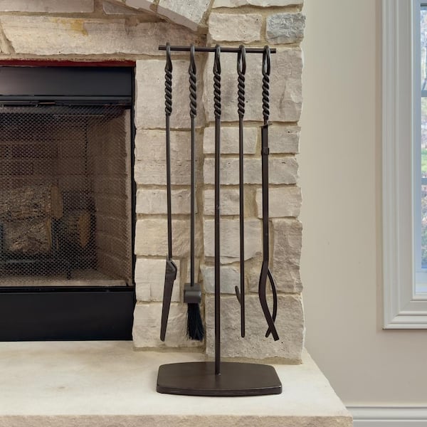 Pleasant Hearth Waverly 5-Piece Fireplace Tool Set FA078TL