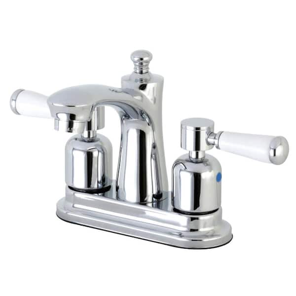 Kingston Brass Paris 4 in. Centerset Double Handle Bathroom Faucet in Polished Chrome