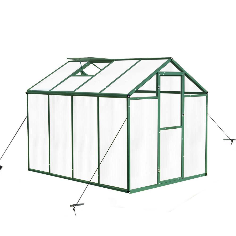 6x8 FT Heavy-Duty Aluminum Greenhouse with Polycarbonate Panels - Windproof Walk-In Greenhouse for All-Season Gardening price history on PriceWatchPro