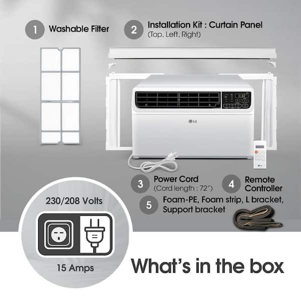 14,000 BTU (DOE) 115 Volt Dual Inverter Smart Wi-Fi Enabled Window Air Conditioner, Cools 700 sq. ft. with Remote