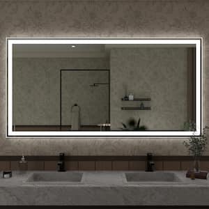 Swarm 72 in. W x 36 in. H Rectangular Frameless Radar LED Wall Bathroom Vanity Mirror