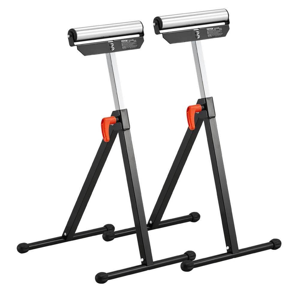 2-Pack Roller Stands 27.44 in. x 16.93 in. 135 lbs. Load Capacity Adjustable Height Folding Stationary Roller Stands price history on PriceWatchPro