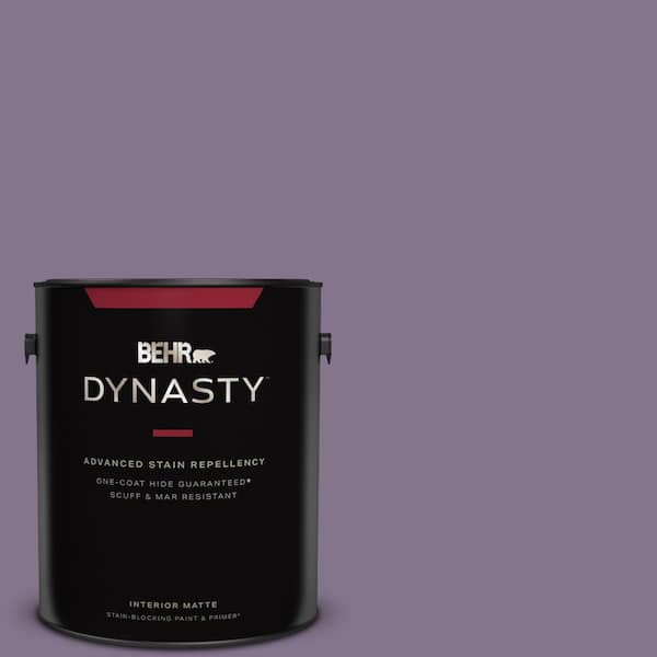BEHR DYNASTY 1 gal. #S100-5 Purple Potion One-Coat Hide Matte Interior Stain-Blocking Paint & Primer