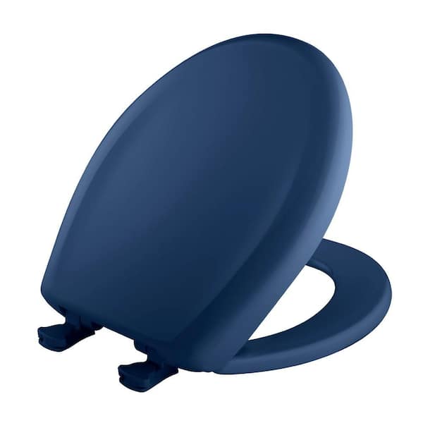 BEMIS Round Closed Front Toilet Seat in Colonial Blue