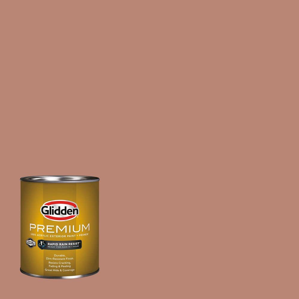 Glidden Premium 1 qt. PPG1062-5 Big Cypress Satin Exterior Latex Paint ...