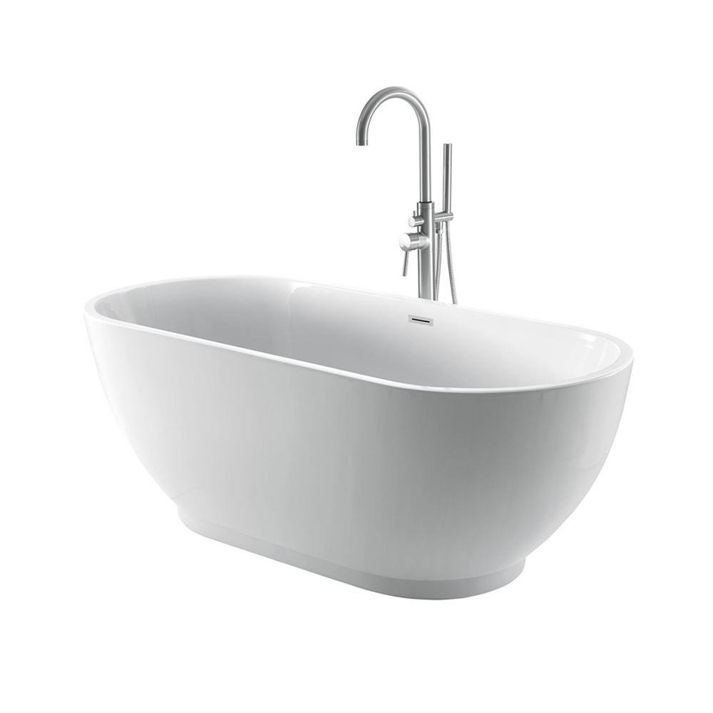 Radcliff 67'' x 29'' Freestanding Soaking Acrylic Bathtub