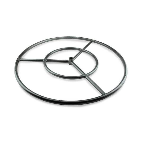24 in. Black Steel Fire Ring Burner