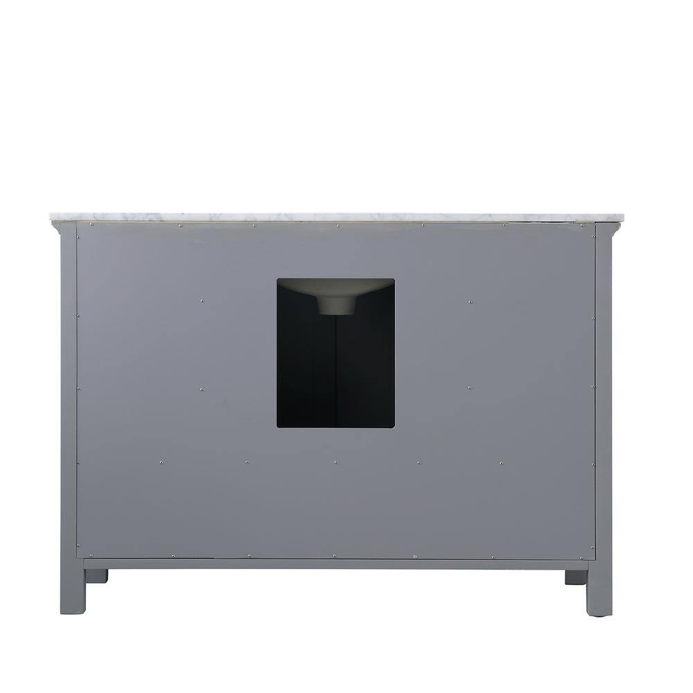Isla 48" Gray Single Vanity with Marble Countertop