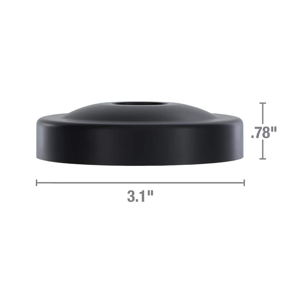 Matte Black Wall Mount Shower Arm Bracket and Flange