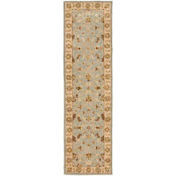 SAFAVIEH Heritage Light Blue/Beige 2 ft. x 8 ft. Border Runner Rug
