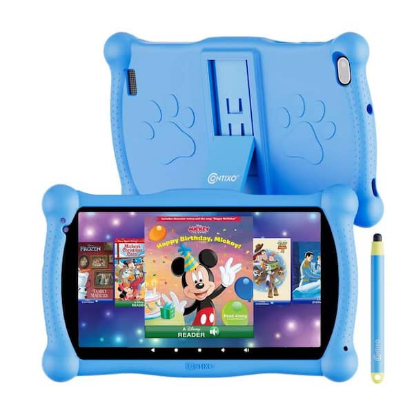7 in. Kids Tablet 16GB Android 11 with 50 Disney eBooks, Parental Controls, Kid-Proof Case & HD Touchscreen, Blue