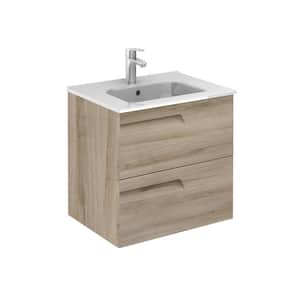 Vitale 24 in. W x 18 in. D Vanity in Nature Beige with Vanity Top in White with White Basin