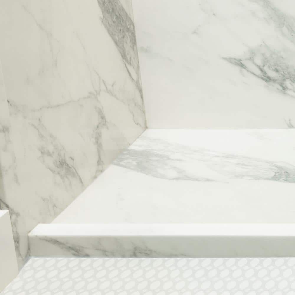 Sea Salt Composite Single Threshold Rectangle Shower Base, 60" x 36"