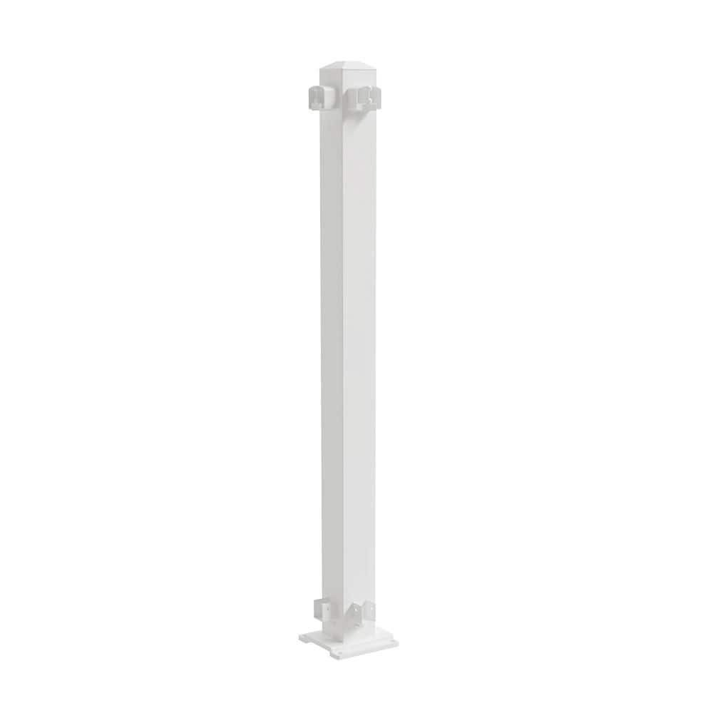 3 x 3 Corner Post Aluminum Deck Railing in White for 42 in High System price history on PriceWatchPro