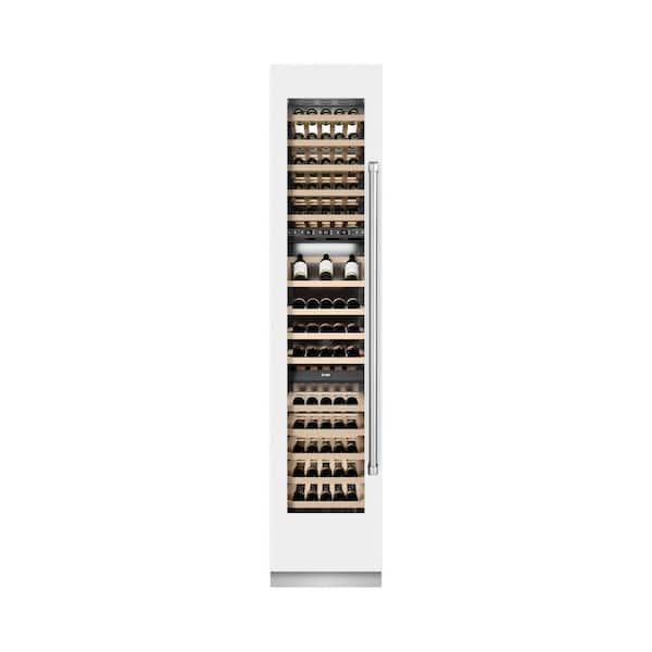 18 in. 9.0 cu. ft. Triple Zone 68-Bottle Left Hinge Column Wine Cooler in White Matte