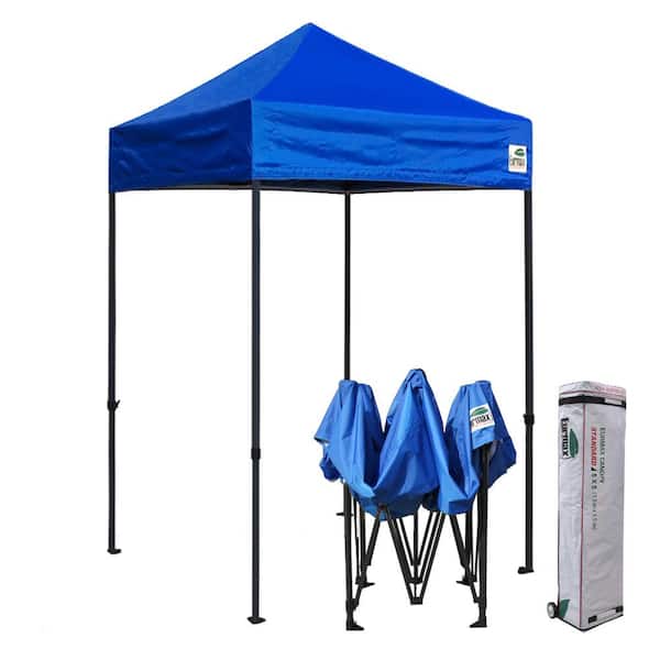 Terracemaster Commercial 5 ft. x 5 ft. Blue Pop Up Canopy Tent with Roller Bag