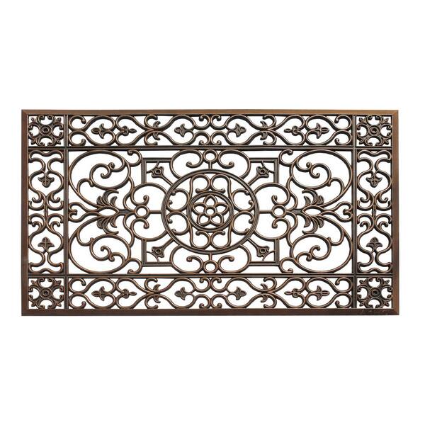 A1 Home Collections A1HC Indoor/Outdoor All Weather Large Size, Double & Single Doors/Front Door 30 in. x 48 in. Bronze Rubber Grill Doormat