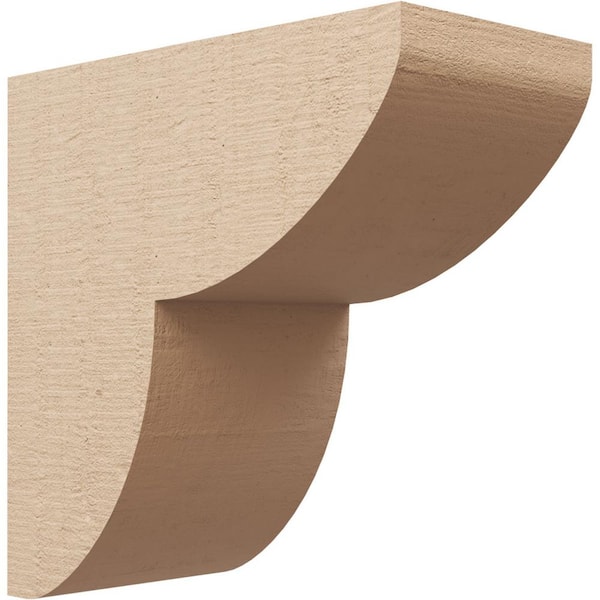 Ekena Millwork 7-in. x 14-in. x 14-in. Series 1 Classic Crestline Rough Cedar Woodgrain Timberthane Polyurethane Corbel, Primed Tan