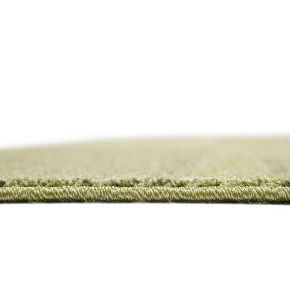 Green Tufted Rectangular Easy Care Synthetic Rug