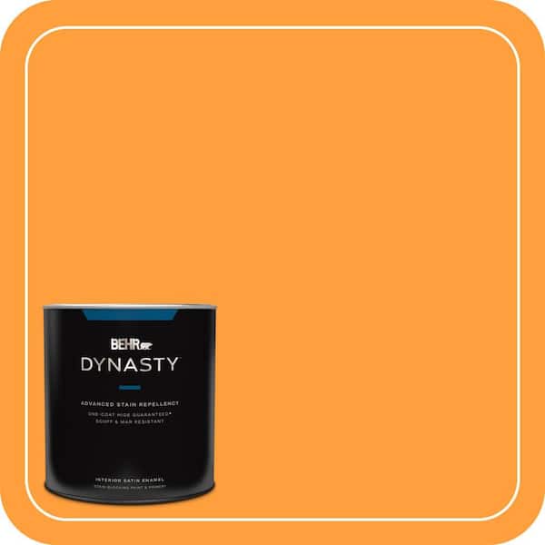 BEHR DYNASTY 1 qt. #S-G-300 Hawaiian Passion Satin Enamel Interior Stain-Blocking Paint & Primer