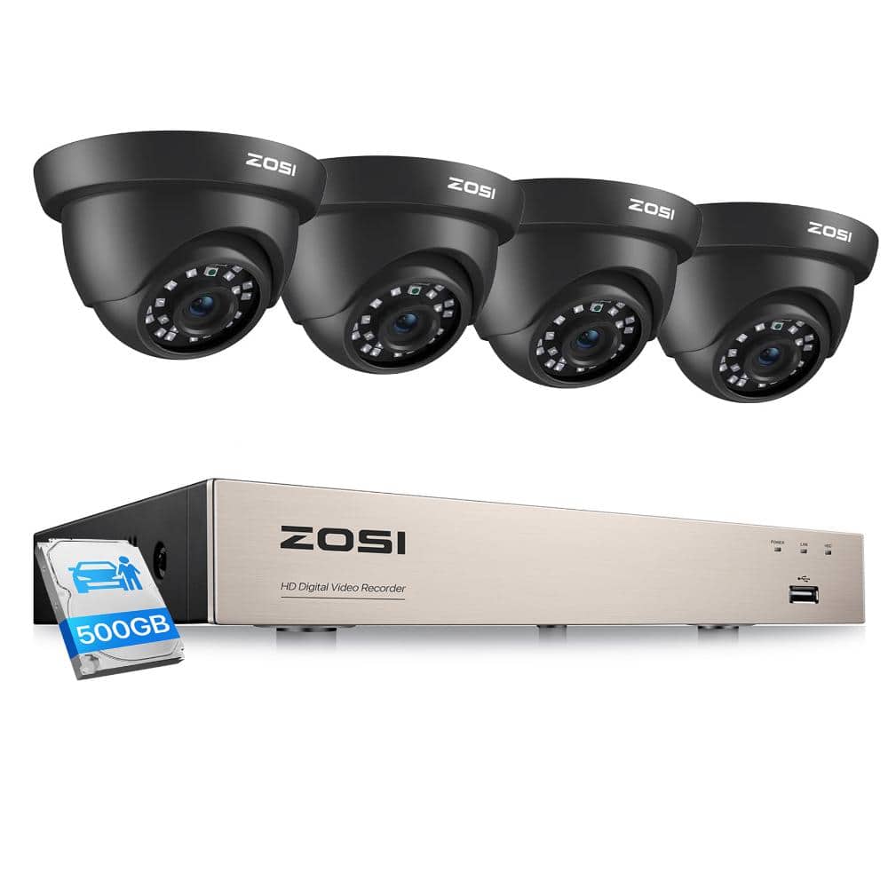 H. 265 plus 8-Channel 3K-Lite DVR Security Camera System with 4X 1080P Wired Dome Cameras Pre-installed 500GB HDD price history on PriceWatchPro
