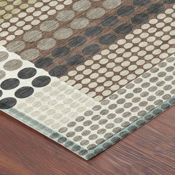 Chantille Machine Washable Indoor/Outdoor Abstract ACN2445 Taupe 10 ft. x 14 ft. Area Rug