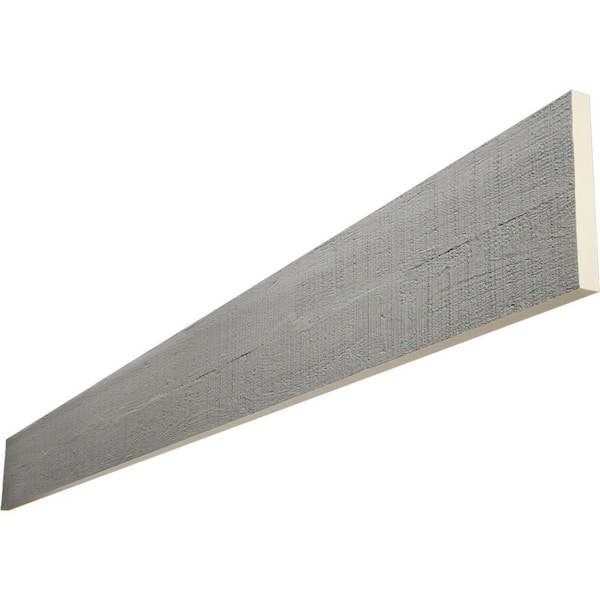 Ekena Millwork Endurathane 1 in. H x 10 in. W x 8 ft. L Rough Cedar Seashell Faux Wood Beam Plank