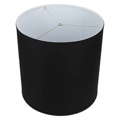 Fenchelshades Com Fenchel Shades 18 In Top Diameter X Bottom 14 Height Drum Lamp Shade Linen Black W L Bla The Home Depot Height Drum Lamp Shade Linen Black, 18 Inch High Drum Lamp Shade