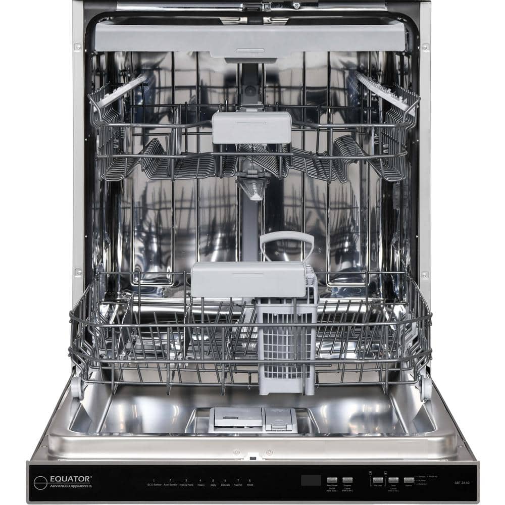 24" Stainless Steel Top Control Built-In Dishwasher with Third Rack