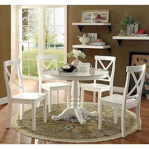 Tatine White Wood Dining Side Chair (Set of 2)