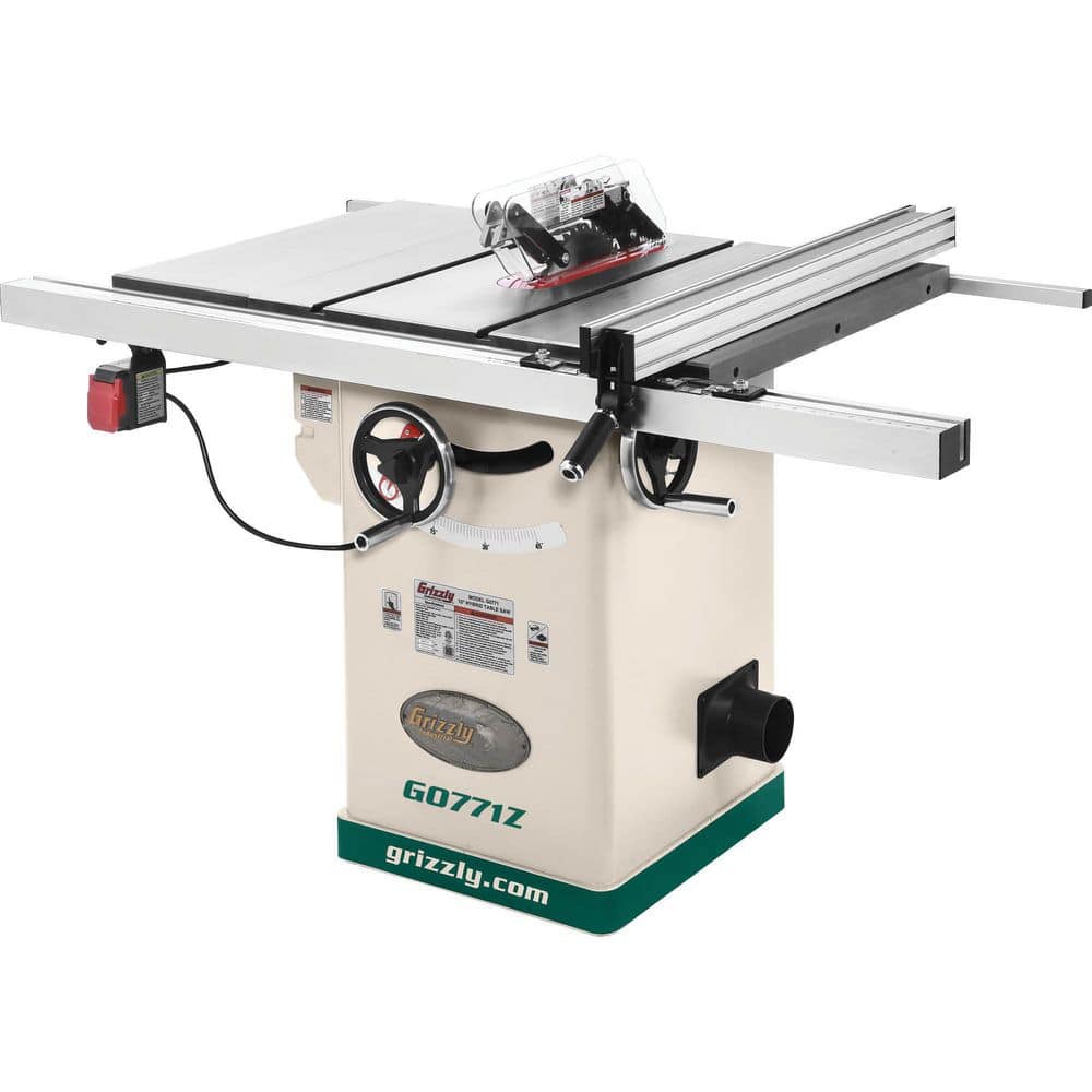 Grizzly Industrial 10 in. HP 120-Volt Hybrid Table Saw with T-Shaped  Fence G0771Z The Home Depot