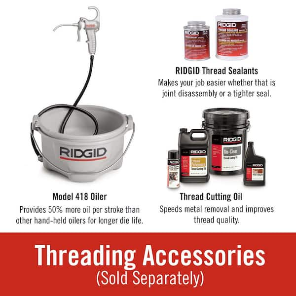 RIDGID 1 in. to 2 in. Machine High Speed NPT Pipe Threading Right