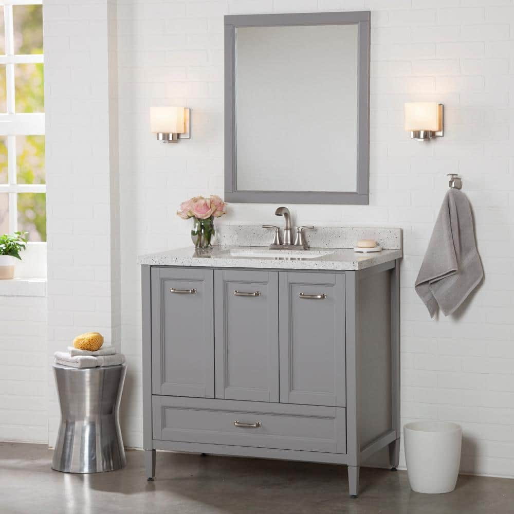 Reviews For Home Decorators Collection Claxby In Single Sink Sterling Gray Bath Vanity With