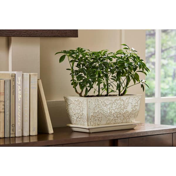 set of plant pots Outsunny Set Of 3 Tall Planters With Drainage Hole, 28