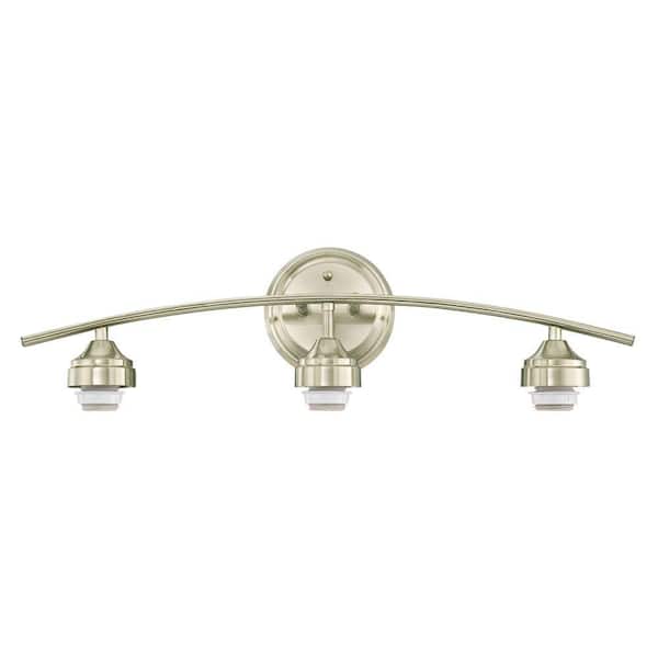 Westinghouse 3-Light Brushed Nickel Wall Mount Bath Light
