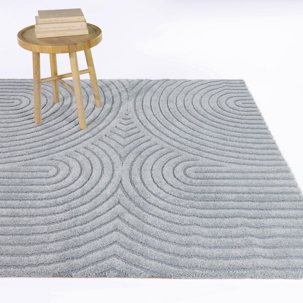 Caserio Teal 8 ft. 9 in. x 12 ft. Modern Arches Area Rug